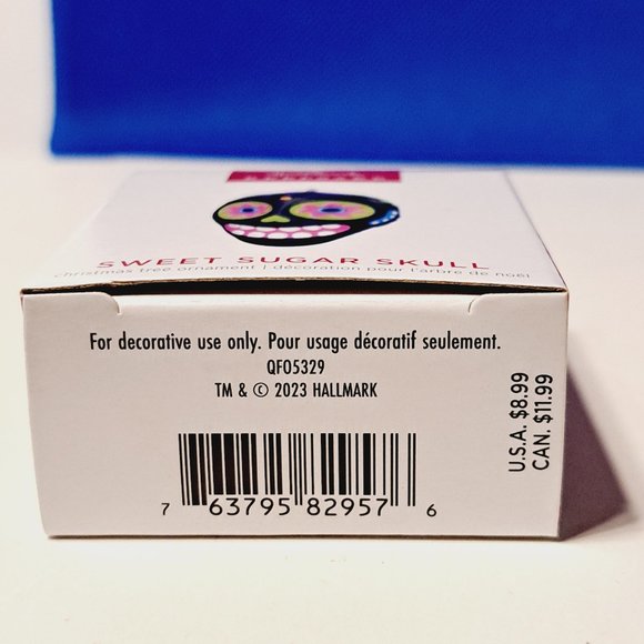 2023 Hallmark Halloween SWEET SUGAR SKULL Keepsake Ornament 1" MINIATURE - Picture 6 of 7